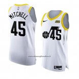 Maglia Utah Jazz Donovan Mitchell #45 Association Autentico 2022-23 Bianco