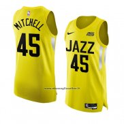 Maglia Utah Jazz Donovan Mitchell #45 Icon Autentico 2022-23 Giallo