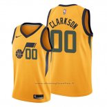 Maglia Utah Jazz Jordan Clarkson NO 00 Statement Edition Giallo