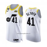 Maglia Utah Jazz Kelly Olynyk #41 Association Autentico 2022-23 Bianco