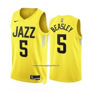 Maglia Utah Jazz Malik Beasley #5 Icon 2022-23 Giallo