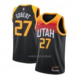 Maglia Utah Jazz Rudy Gobert #27 Citta 2020-21 Nero