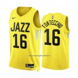 Maglia Utah Jazz Simone Fontecchio #16 Icon 2022-23 Giallo