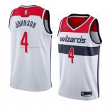 Maglia Washington Wizards Wesley Johnson NO 4 Association 2018 Bianco