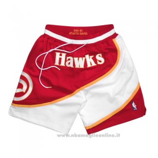 Pantaloncini Atlanta Hawks 1986-87 Rosso