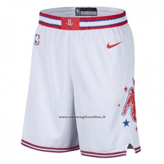 Pantaloncini Houston Rockets Citta 2025-26 Bianco
