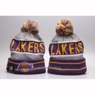 Berretti Los Angeles Lakers New Era Grigio Viola