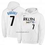 Felpa con Cappuccio Brooklyn Nets Kevin Durant Citta 2022-23 Bianco