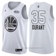 Maglia All Star 2018 Golden State Warriors Kevin Durant NO 35 Bianco