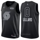 Maglia All Star 2018 Portland Trail Blazers Damian Lillard NO 0 Nero