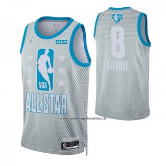 Maglia All Star 2022 Chicago Bulls Zach Lavine #8 Grigio