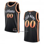 Maglia Atlanta Hawks Personalizzate Citta 2022-23 Nero