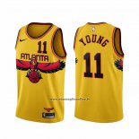 Maglia Atlanta Hawks Trae Young #11 Citta 2021-22 Giallo