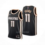 Maglia Atlanta Hawks Trae Young No 11 Citta 2025-26 Nero