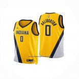 Maglia Bambino Indiana Pacers Tyrese Haliburton No 0 Statement 2024-25 Giallo