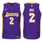 Maglia Bambino Los Angeles Lakers Lonzo Ball NO 2 Statement 2017-18 Viola