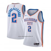 Maglia Bambino Oklahoma City Thunder Shai Gilgeous-Alexander #2 Association Bianco