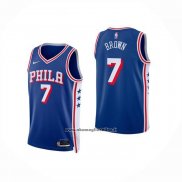 Maglia Bambino Philadelphia 76ers Jaylen Brown No 7 Icon 2025-26 Blu