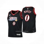 Maglia Bambino Philadelphia 76ers Tyrese Maxey No 0 Classia 2025-26 Nero