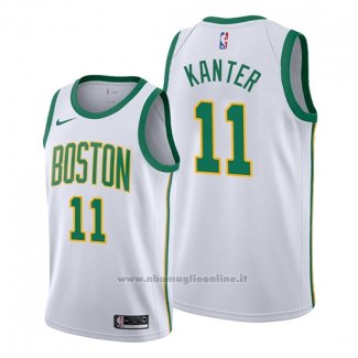 Maglia Boston Celtics Enes Kanter NO 11 Citta Bianco