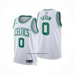 Maglia Boston Celtics Jayson Tatum No 0 Association 2023-25 Bianco