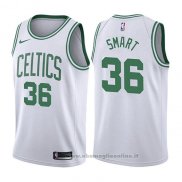 Maglia Boston Celtics Marcus Smart NO 36 Association 2017-18 Bianco
