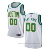 Maglia Boston Celtics Personalizzate Citta 2018-19 Bianco