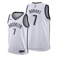 Maglia Brooklyn Nets Kevin Durant NO 7 Association 2019 Bianco