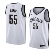 Maglia Brooklyn Nets Mitch Creek NO 55 Association 2018 Bianco