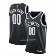 Maglia Brooklyn Nets Personalizzate Icon 2020-21 Nero