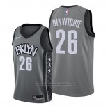 Maglia Brooklyn Nets Spencer Dinwiddie NO 26 Statement Edition Grigio