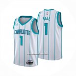 Maglia Charlotte Hornets Lamelo Ball No 1 Association 2024-25 Bianco