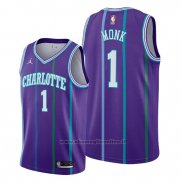 Maglia Charlotte Hornets Malik Monk NO 1 Classic 2019-20 Viola