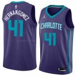 Maglia Charlotte Hornets Willy Hernangomez NO 41 Statement 2018 Violet