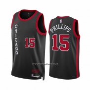 Maglia Chicago Bulls Julian Phillips #15 Citta 2023-24 Nero