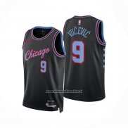 Maglia Chicago Bulls Nikola Vucevic No 9 Citta 2025-26 Nero