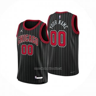 Maglia Chicago Bulls Personalizzate Statement 2024-25 Nero