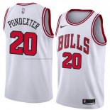 Maglia Chicago Bulls Quincy Pondexter NO 20 Association 2018 Bianco