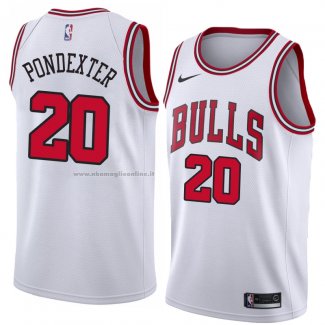 Maglia Chicago Bulls Quincy Pondexter NO 20 Association 2018 Bianco