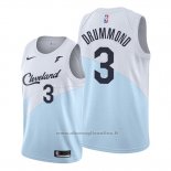 Maglia Cleveland Cavaliers Andre Drummond NO 3 Earned 2019-20 Blu