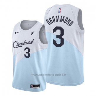 Maglia Cleveland Cavaliers Andre Drummond NO 3 Earned 2019-20 Blu