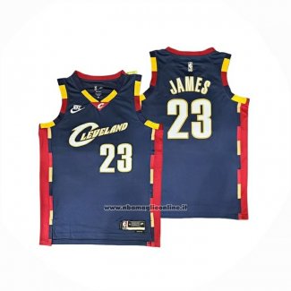 Maglia Cleveland Cavaliers Lebron James No 23 Classics 2025-26 Blu