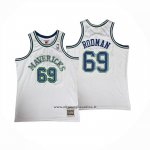 Maglia Dallas Mavericks Dennis Rodman No 69 Mitchell & Ness 1999-20 Bianco  Maglia Dallas Mavericks Dennis Rodman No 69 Mitchell & Ness 1999-20 Bianco