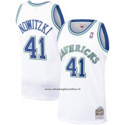 Maglia Dallas Mavericks Dirk Nowitzki #41 Mitchell & Ness 1998-99 Bianco