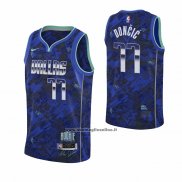 Maglia Dallas Mavericks Luka Doncic #77 MVP Blu