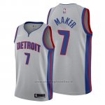 Maglia Detroit Pistons Thon Maker NO 7 Statement Grigio