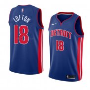 Maglia Detroit Pistons Zach Lofton NO 18 Icon 2018 Blu