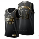 Maglia Golden Edition Detroit Pistons Sekou Doumbouya NO 45 Nero