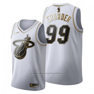 Maglia Golden Edition Miami Heat Jae Crowder NO 99 2019-20 Bianco