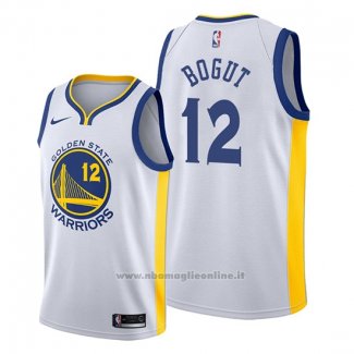 Maglia Golden State Warriors Andrew Bogut NO 12 Association Bianco